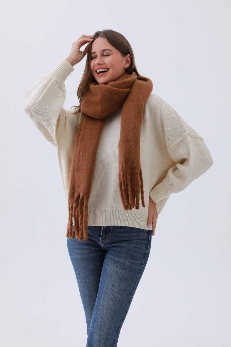 Classic Tassel Knit Scarf – 8 colors