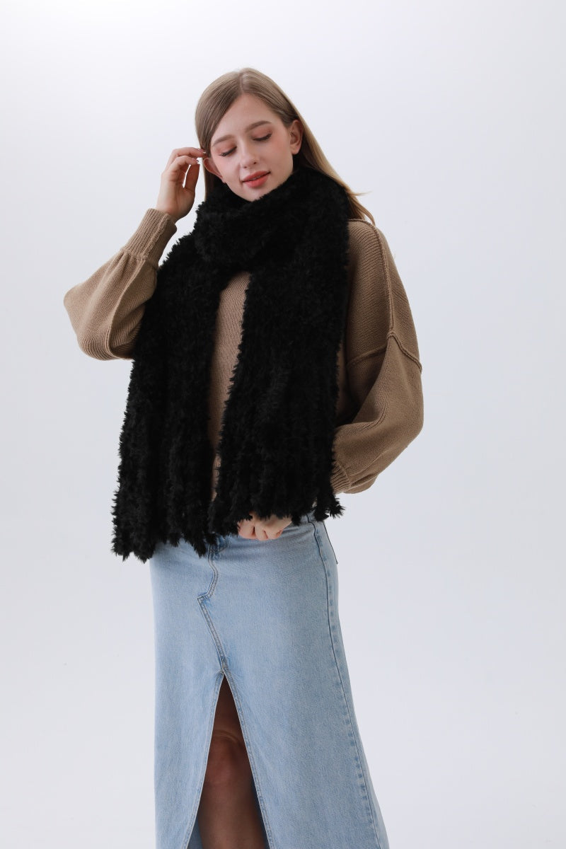 Luxe Bouclé Knit Scarf – 3 colors❄️✨