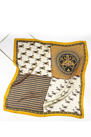 Vintage Patchwork Bandana – Luxe Silk Square Scarf 🌸✨