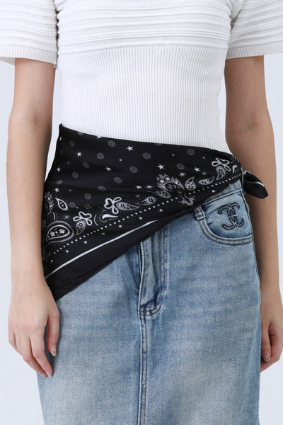 Paisley Silky Square Scarf - Multi-Use Accessory 🌸🧣