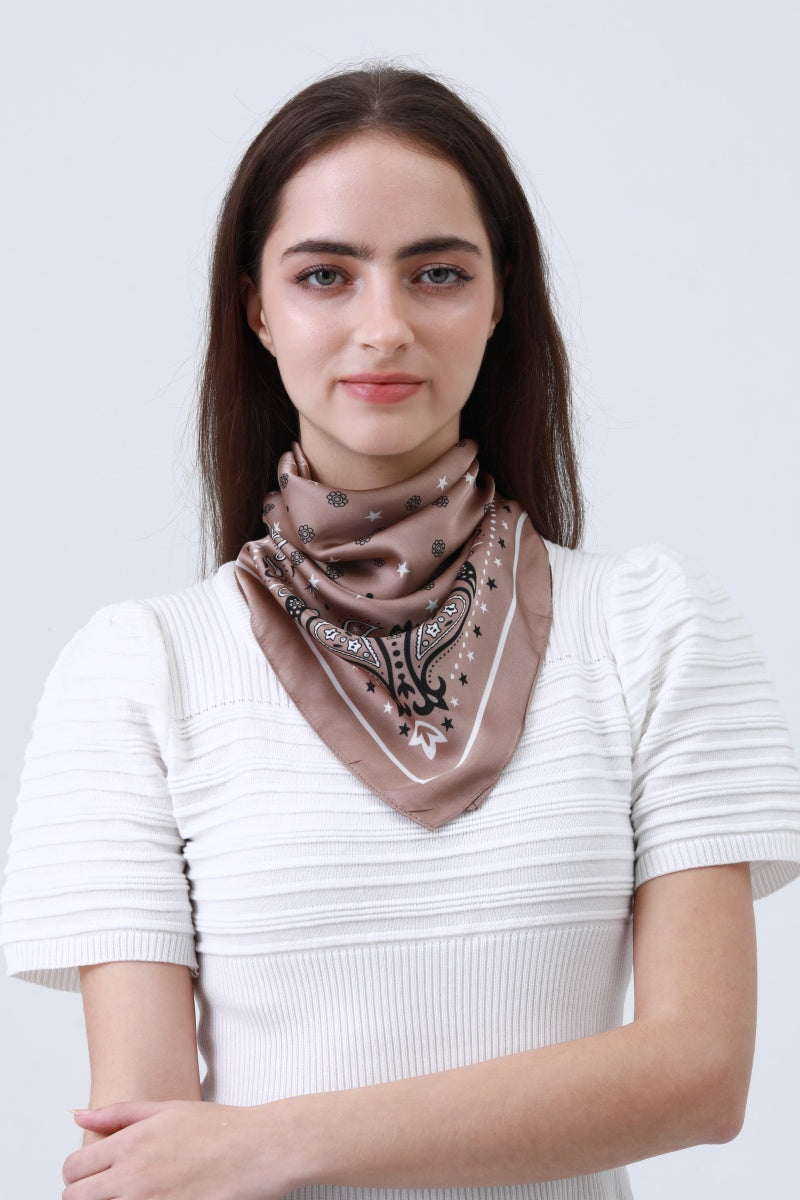 Paisley Silky Square Scarf - Multi-Use Accessory 🌸🧣