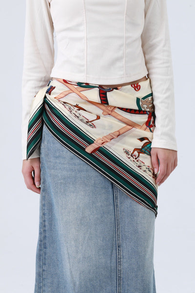 Galloping Horses Bandana - Equestrian Print Scarf 🐎🧣