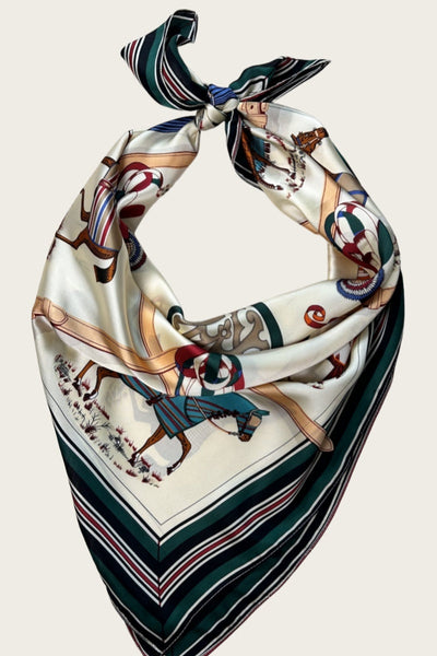 Galloping Horses Bandana - Equestrian Print Scarf 🐎🧣