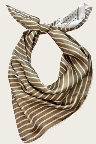 Striped Dot Silky Bandana – Multi-Way Style Scarf 🌞🧣