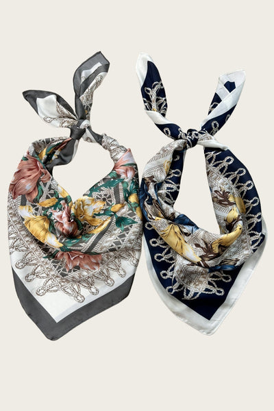 Magnolia Bloom Bandana - Floral Silk Scarf 🌸🧣