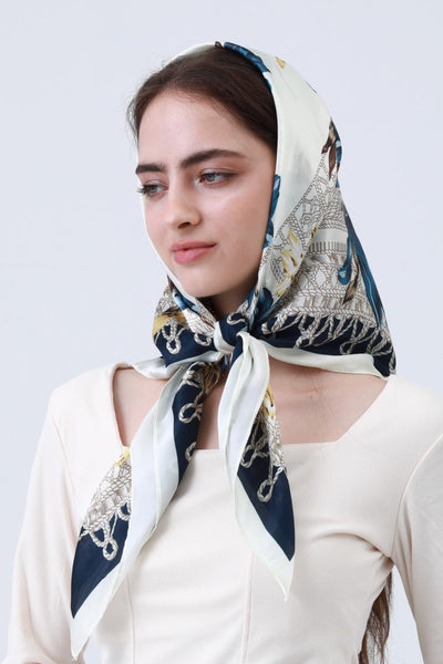 Magnolia Bloom Bandana - Floral Silk Scarf 🌸🧣
