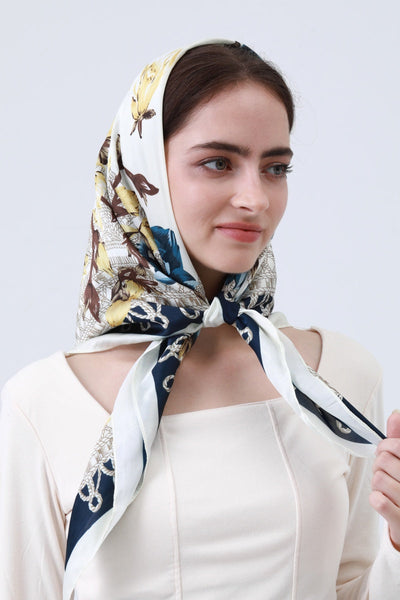 Magnolia Bloom Bandana - Floral Silk Scarf 🌸🧣