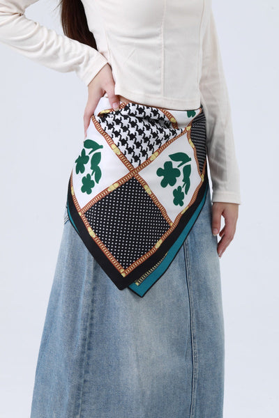 Luxury Reversible Silky Scarf - Two-Tone Double-Sided Design 🔄🧣