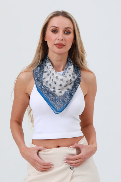 Color-Block Print Bandana