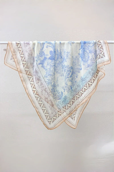 Blooming Floral Square Scarf – Spring & Summer Elegance 🌸🧣