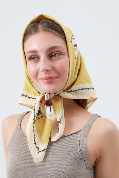 Camelia Floral Print Bandana – Smooth & Chic Scarf 🌺