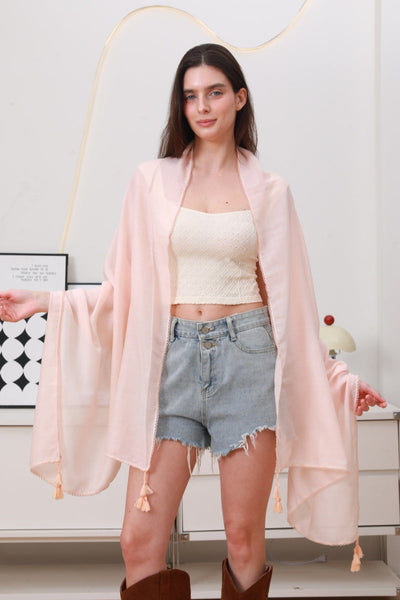 Effortless Flow: Solid Color Long Fringe Scarf 🌿 6 colors