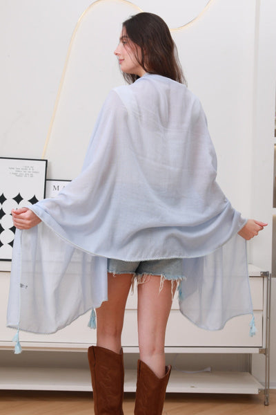 Effortless Flow: Solid Color Long Fringe Scarf 🌿 6 colors
