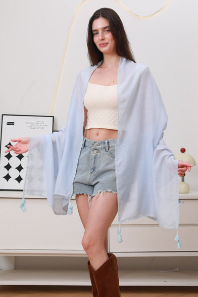 Effortless Flow: Solid Color Long Fringe Scarf 🌿 6 colors