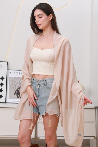 Effortless Flow: Solid Color Long Fringe Scarf 🌿 6 colors