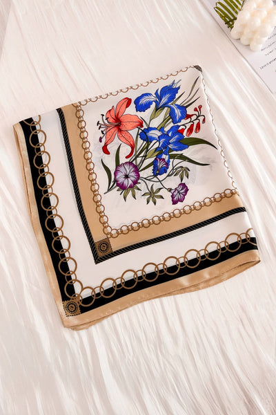 Floral Vine Print Silky Scarf🌿