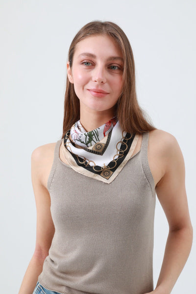 Floral Vine Print Silky Scarf🌿