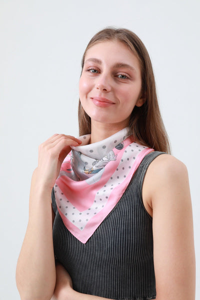 Delicate Bellflower Print Bandana – Square Style Neckwear 🔔🧣