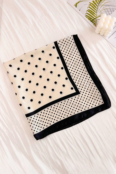 Polka Dot Scarf with Contrast Border ⚫⚪