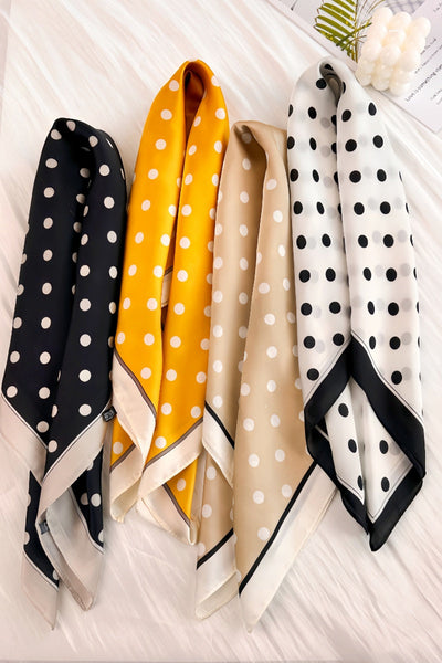 New Stylish Polka Dot Bandana Set – Spring Summer Scarf Collection ⚪🔵