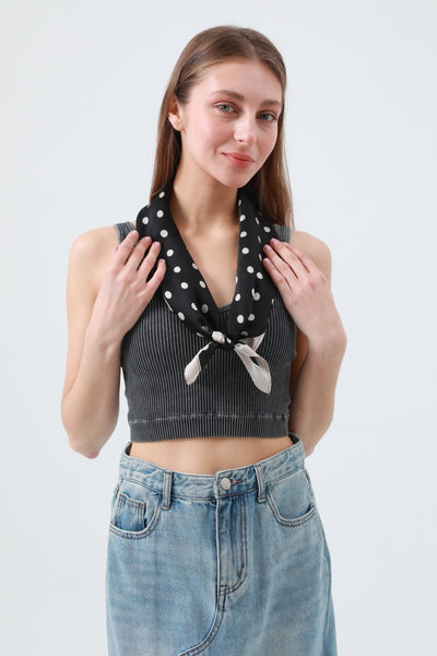 New Stylish Polka Dot Bandana Set – Spring Summer Scarf Collection ⚪🔵
