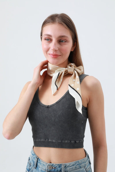 New Stylish Polka Dot Bandana Set – Spring Summer Scarf Collection ⚪🔵