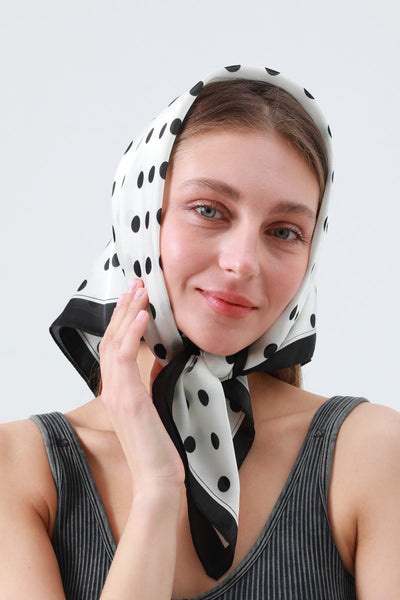 New Stylish Polka Dot Bandana Set – Spring Summer Scarf Collection ⚪🔵