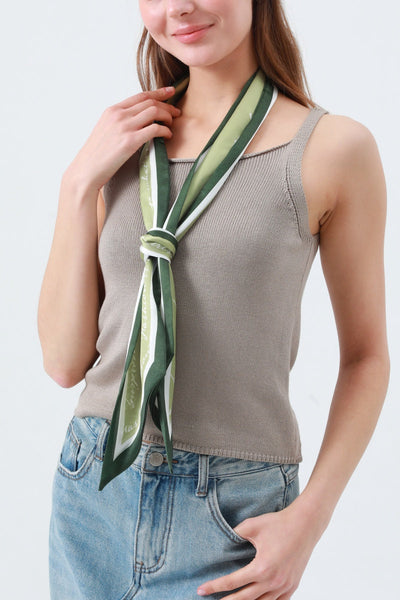 Words to Wear: Fashion Quote Print Satin Silky Scarf