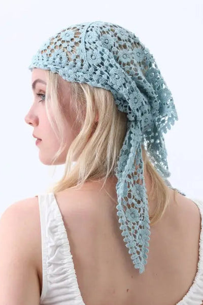 Boho Crochet Lace Head Scarf – 5 colors