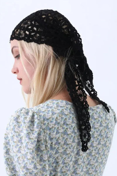Hollow Out Floral Knit Crochet Scarf – 3 colors