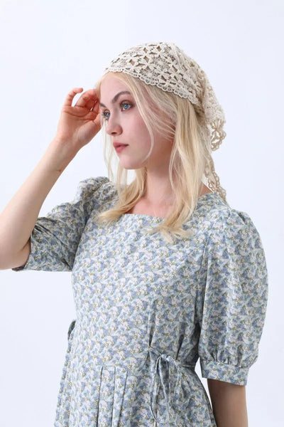 Hollow Out Floral Knit Crochet Scarf – 3 colors