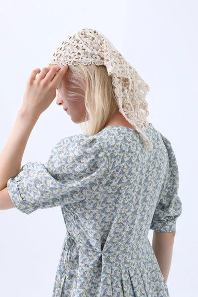 Hollow Out Floral Knit Crochet Scarf – 3 colors