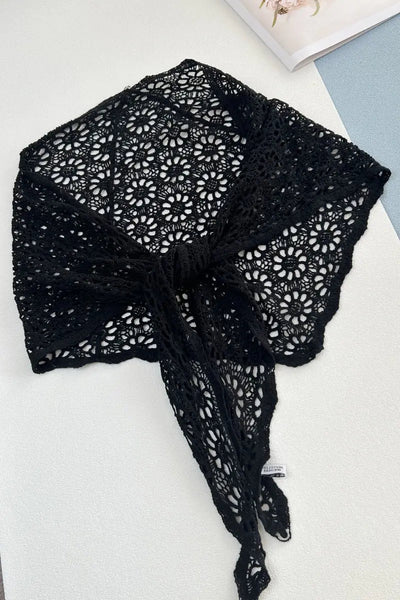 Crochet Lace Triangle Shawl – 3 colors