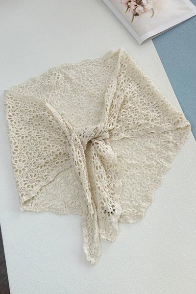 Crochet Lace Triangle Shawl – 3 colors