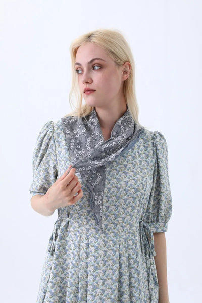 Floral Print Cotton Bandana Scarf 🌸 2 colors