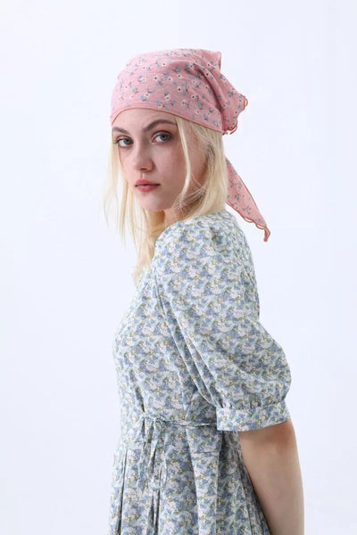 Floral Print Cotton Bandana Scarf 🌸 2 colors