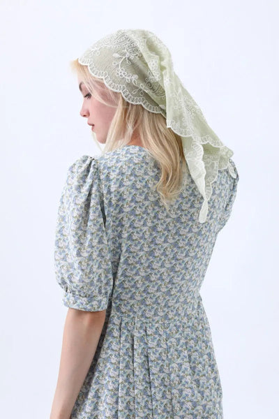 Floral Embroidered Triangle Headscarf – 3 colors
