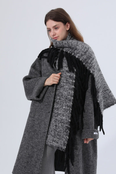 Women Thick Knit Chunky Tassel Winter Scarf Shawl Wrap Leto Collection