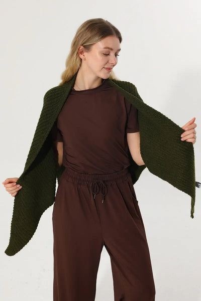 Multi‑Way Wear Ribbed Knit Warm Women Shawl Wrap Leto Collection