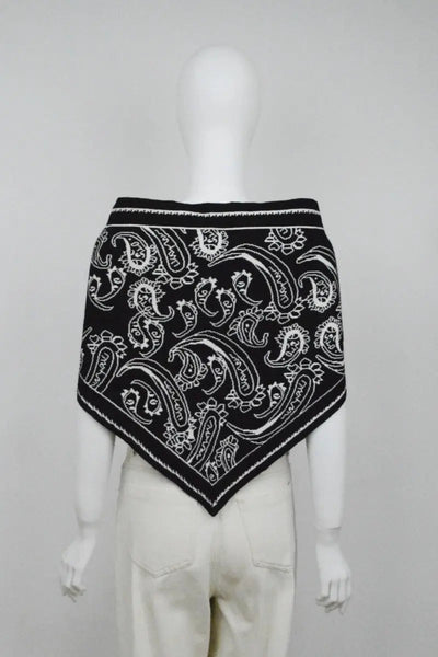 Paisley Knit Triangle Scarf Multi Wear Head Wrap 🧶🍂 Leto Collection