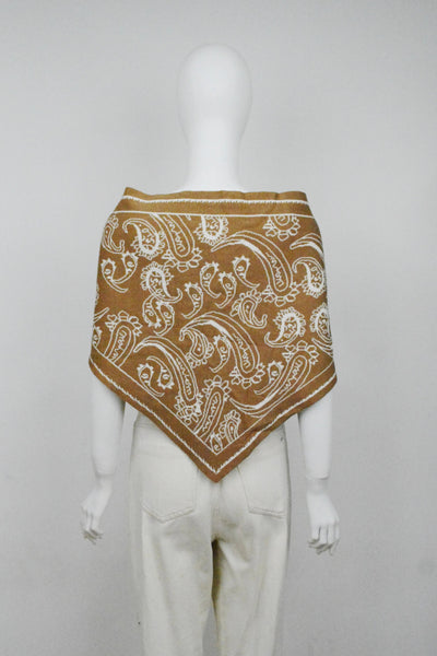 Paisley Knit Triangle Scarf Multi Wear Head Wrap 🧶🍂 Leto Collection