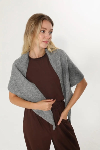 Soft Knit Triangle Multi‑way Wear Women Warm Shawl Scarf Leto Collection