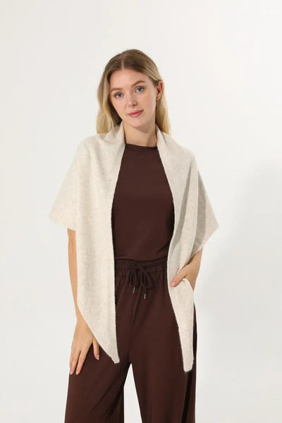 Soft Knit Triangle Multi‑way Wear Women Warm Shawl Scarf Leto Collection