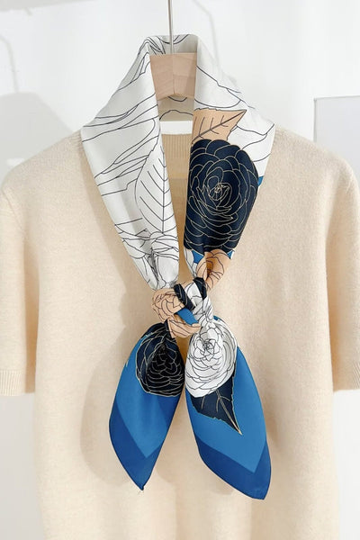 Vintage Floral Silky Feel Multi-purpose Scarf for Women Leto Collection
