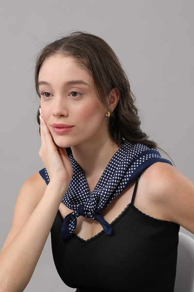 Minimal Dot Printed Square Scarf for Women Daily Styling Leto Collection