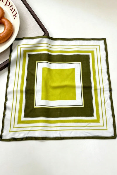 Minimal Square Frame Printed Multi-use Scarf for Women Leto Collection