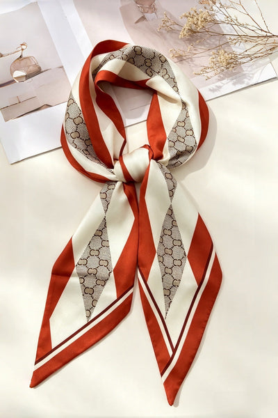 Women Retro Striped Skinny Long Neck Scarf leto-collection