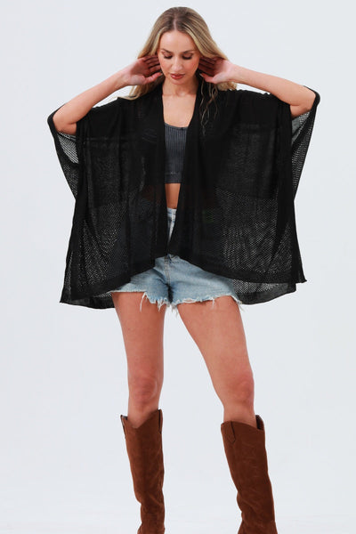 Oversized Mesh Knit Kimono – Lightweight & Airy Cover-Up 🌬️🧥