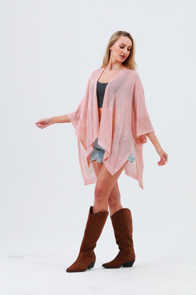 Oversized Mesh Knit Kimono – Lightweight & Airy Cover-Up 🌬️🧥