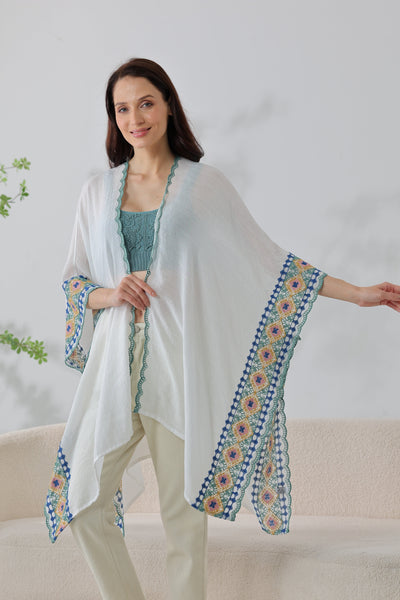 Gypsy Soul: Bohemian Embroidered Trim Kimono